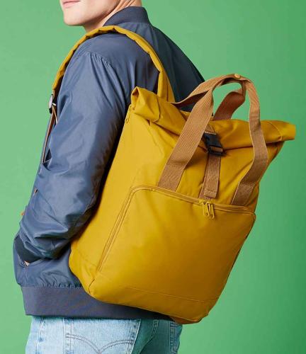 BagBase Recycled Twin Handle Roll-Top Laptop Backpack - MUS - ONE